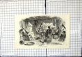Antique Print Bargaining For Horses Calamba Men Seated Discussions Cockerel