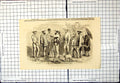 Antique Old Print 59Th Regiment Native Madras Infantry Hong Kong Sketch Dogs