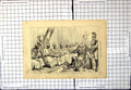 Antique Print Negotiations For Peace Meeting British Burnese Commissioners