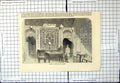 Antique Old Print Chinese House Interior Hong-Kong Lettering Walls Men Table