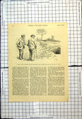 Old Vintage Print Punch Cartoon Ederly Men Discussing Hole Side Road 1941 20th