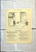 Antique Print Punch Cartoon Mouse Trap Cheese Woman Stool Cant Get Any 1941