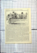 Antique Old Print Punch Cartoon Conductor To Driver Coach Frequent Stops 1941