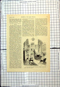 Antique Print Punch Cartoon Stately Home Question Inside Outside Staff 1941