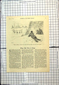 Antique Old Print Punch Cartoon Antonio Led His Troops Back Into Greece 1941