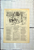 Antique Print Punch Cartoon Horse Scrape Rider Off Fence Just Painted 1897 19th