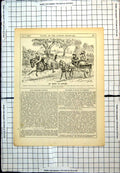 Antique Print Punch Cartoon Hireling Bolted Comments Other Road Epsom 1897 19th