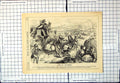 Old Antique Print Punch Cartoon Jones Downs Trying Epsom Team Horses 1870 19th