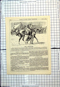 Antique Old Print Punch Final Words Trainer Jockey Horse Bad Reputation 1893