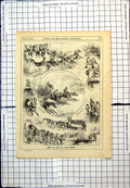 Antique Print Punch Cartoon How We Go Derby Jollily On Busline Humbly 1875 19th