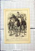Antique Print Damaged Punch Jockey To Win With Purchase Ballot Second 1871 19th