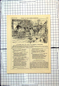 Antique Old Print Punch Cartoon To Covert With Devon Somerset Staghounds 1880
