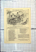 Antique Old Print Punch Cartoon Electioneering Cause And Effect Carriage 1880