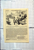 Antique Print Punch Cartoon Coaching Bus Driver Chat Passenger London 1881 19th