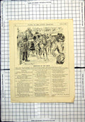 Antique Old Print Punch Cartoon Four Wheeler Policeman Pulling Up Sooner 1900