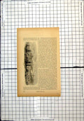 Old Antique Print Trinidad Harbour Ships Masts Sails Buildings Mountains