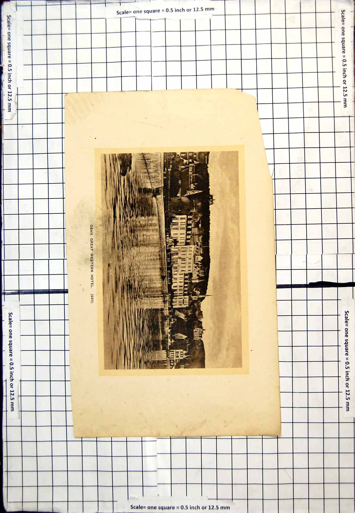 Old Antique Print Oban Great Western Hotel West Coast Scotland Buildings