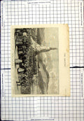 Old Print Marquis Breadalbane Unveils Black Watch Memorial Aberfeldy 1887 19th