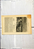 Old Antique Print Moulmein Indo-Chinese Peninsula Statue Buildings Person