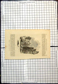Old Antique Print Ulm Fountain Street View Tall Buildings Half-Timbered