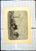 Old Antique Print The At-Meidan Or Hippodrome Tented Area Crowds People