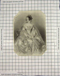 Original Old Antique Print Portrait Beautiful Lady Woman Bride Engraving