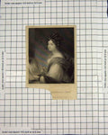 Original Old Antique Print Damaged Portrait Mrs Frederick Irby Engraving