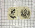 Original Old Antique Print Portrait Mrs Langtry Miss Margaret Bailey