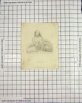 Original Old Antique Print Portrait Hindoo Girl Engraving Thomson