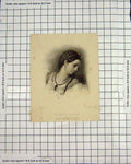 Original Old Antique Print Portrait Maid Saracoza Engraving Finden