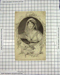 Original Old Antique Print Portrait Marchioness Exeter Beautiful Lady