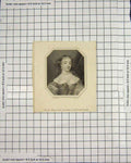 Original Old Antique Print Portrait Miss Brooks Lady Denham Engraving