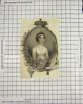 Original Old Antique Print Portrait Louisa Gordon Beautiful Lady Woman