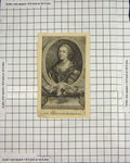Original Old Antique Print Portrait Countess De Genlis Lady Engraving