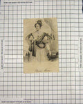 Original Old Antique Print Portrait Donna Maria Beautiful Lady Engraving