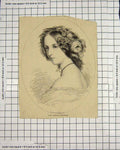 Original Old Antique Print Portrait Lady Constance Grosvenor Lady Woman