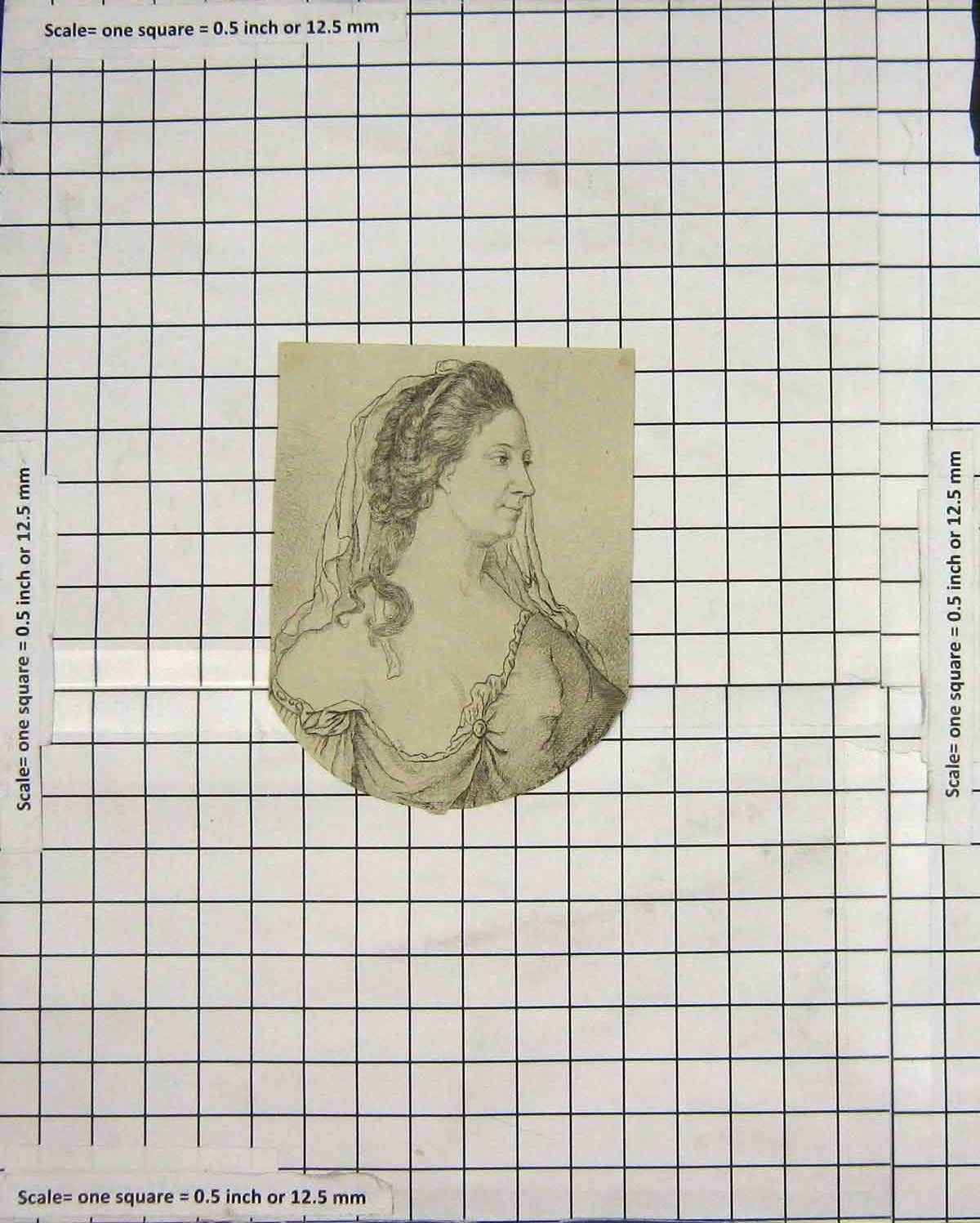 Original Old Antique Print Portrait Beautiful Lady Woman