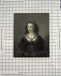 Original Old Antique Print Ref.61 Portrait Beautiful Lady Woman Engraving