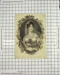 Original Old Antique Print Portrait Louisa Countess Craven Engraving 20th