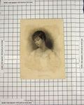 Original Old Antique Print Portrait Miss Chaworth Stone Finden Engraving 20th