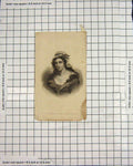 Original Old Antique Print Portrait Charlotte Corday Woman Lady Engraving 20th