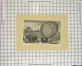 Original Old Antique Print Monsieur Charles Duke Chartren Balloon