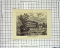 Original Old Antique Print Music Hall Surrey Gardens Lake Boats