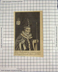 Original Old Antique Print Portrait Henry Chichley Archbishop Canterbury