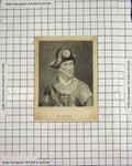 Original Old Antique Print Portrait Bourbon Henry Harding Engraving