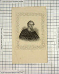 Original Old Antique Print Engraving Portrait Francis Beaumont Townsend
