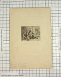 Original Old Antique Print Engraving Men Fighting Scene Battle