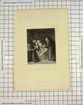 Original Old Antique Print Engraving Love Sick Maid Crying Mieris Howison
