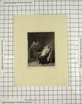 Original Old Antique Print Engraving Mother Children Westall Heath