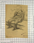 Original Old Antique Print Drawing Portrait Philip Snowden 1836 19th Century